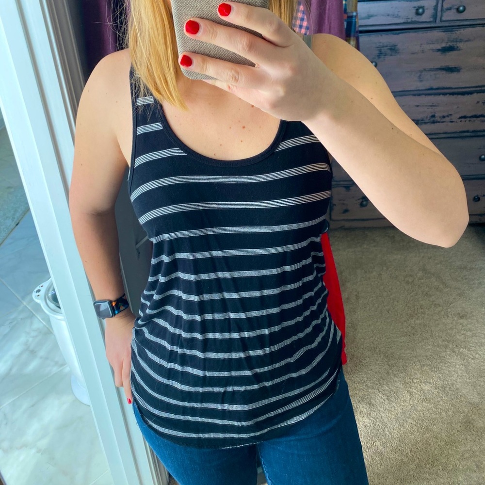 Black racer back tank